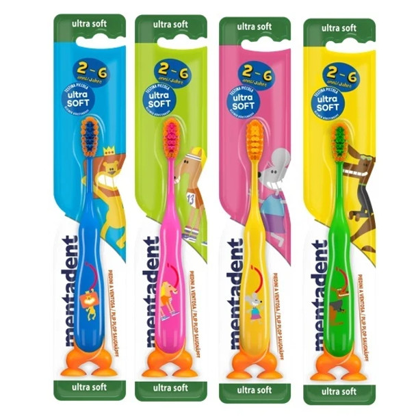 Mentadent Spazzolino Kids 2-7 Anni Colori Assortiti Confezione 1 Pezzo