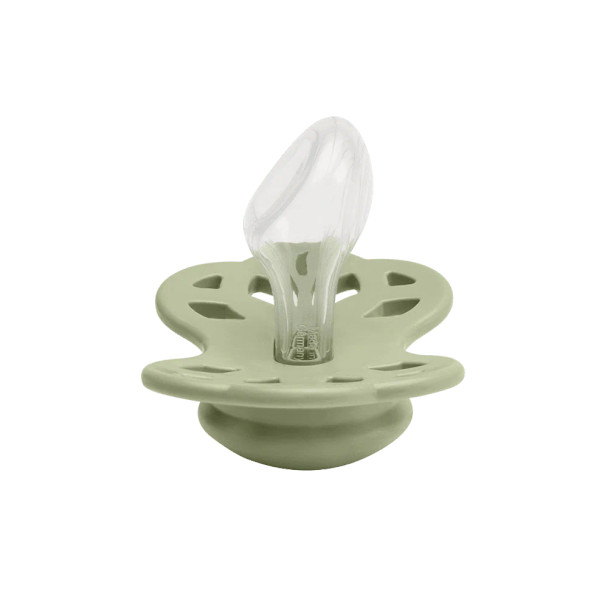 Bibs - Ciuccio Infinity Anatomico Silicone Avorio/Salvia 6+ m Taglia 2 Confezione 2 Pezzi