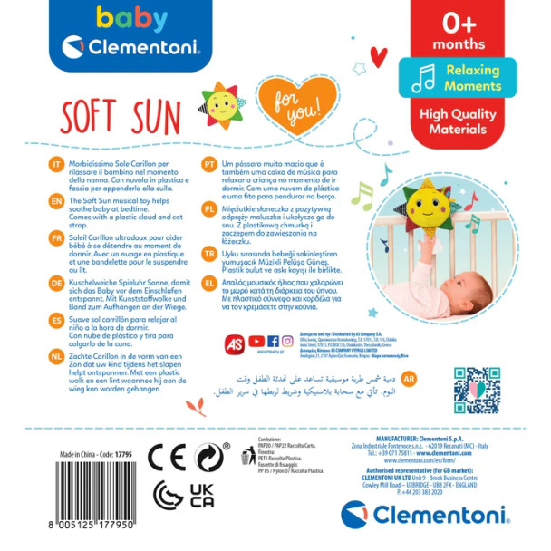 Clementoni - Soft Sun Carillon 0+ M