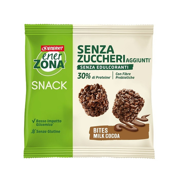 Enerzona Bites Milk Cocoa Snack Proteico Confezione 24 Gr