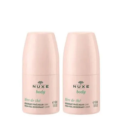 Nuxe Reve De Thè Duo Deodorant Roll-On Profumo Rigenerante Confezione 2 x 50 Ml