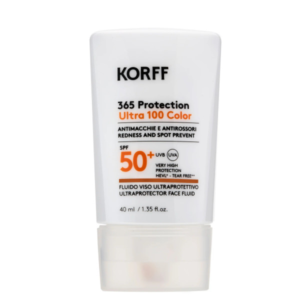Korff - 365 Protection Ultra 100 Fluido Viso Colorato SPF 50+ Confezione 40 Ml
