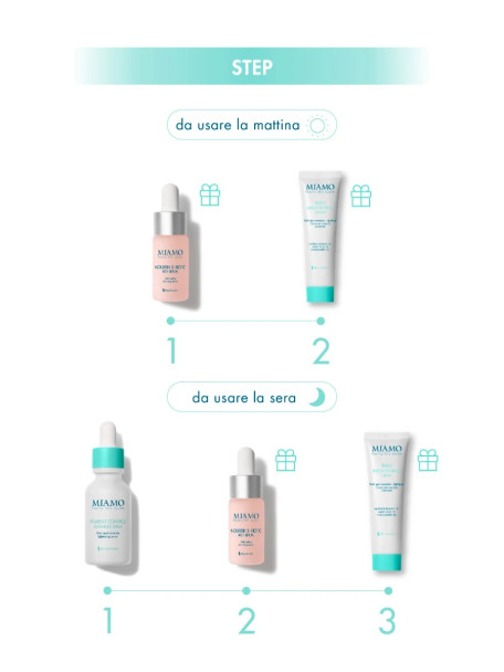 Miamo - Protocollo Schiarente Profondo & Rivitalizzante Antimacchie Siero e Crema Confezione 3 Pezzi