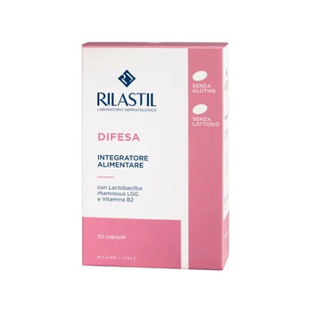 Rilastil Difesa Integratore Probiotici e Vitamina B2 Flora Intestinale Confezione 30 Capsule