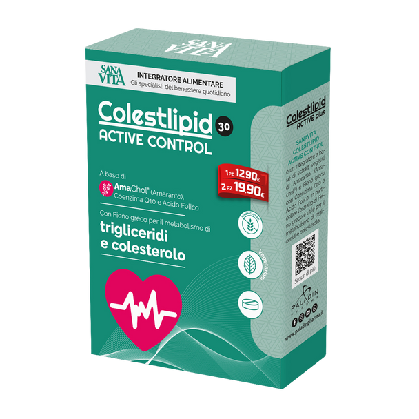 Sanavita - Colestelipid Integratore Trigliceridi e Colesterolo Confezione 30 Compresse