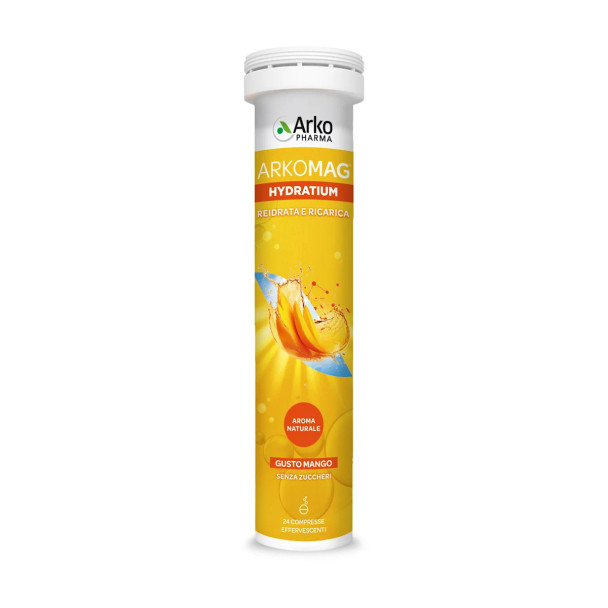 Arkopharma Arkomag Hydratum Mango Integratore Stanchezza e Affaticamento  Confezione 24 Compresse effervescenti