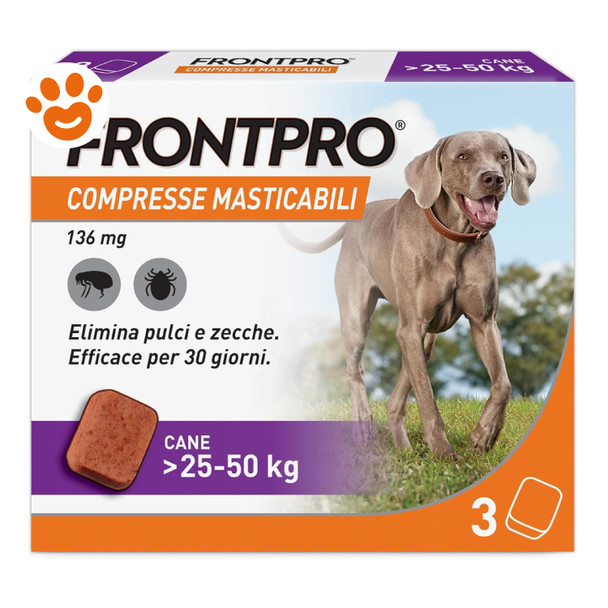 Frontpro - Antiparassitario Cani 25-50 Kg Confezione 3 Compresse