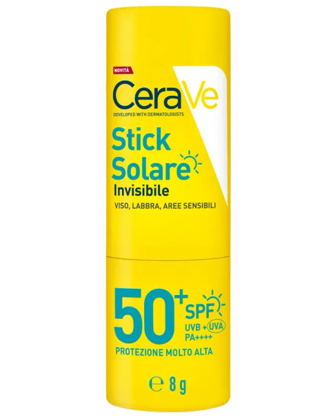 Cerave - Stick Solare Invisibile Spf50+ Viso e Zone Sensibili Confezione 8 Gr