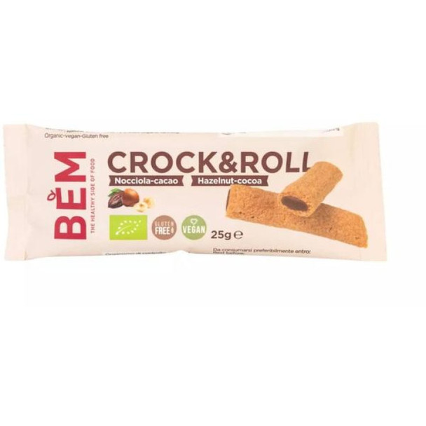 Bem - Crock & Roll Hazelnut  Snack Senza Glutine Gusto Nocciola Confezione 25 Gr