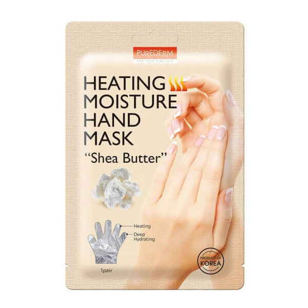 Purederm - Maschera Mani Idratante Riscaldante Con Burro Di Karitè Confezione 1 Pezzo