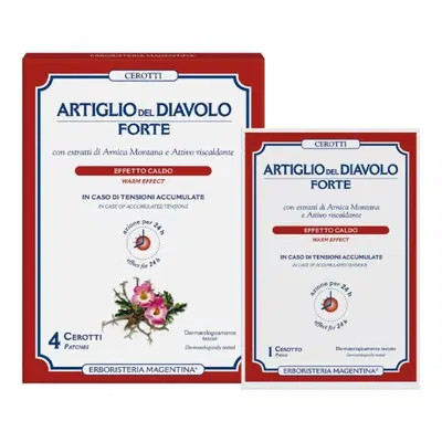Artiglio Del Diavolo - Forte Cerotti Effetto Caldo Per Tensioni Muscolari Confezione 4 Cerotti