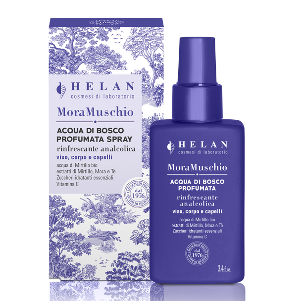 Helan - Mora Muschio Acqua di Bosco Profumata Spray Viso, Corpo e Capelli Confezione 100 Ml