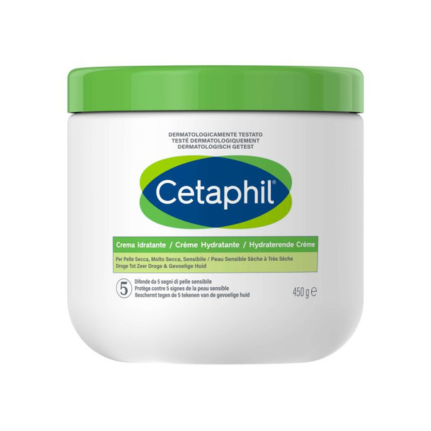 Cetaphil - Crema Idratante Pelle Secca Viso e Corpo Confezione 450 Gr (ESAURIMENTO SCORTE)