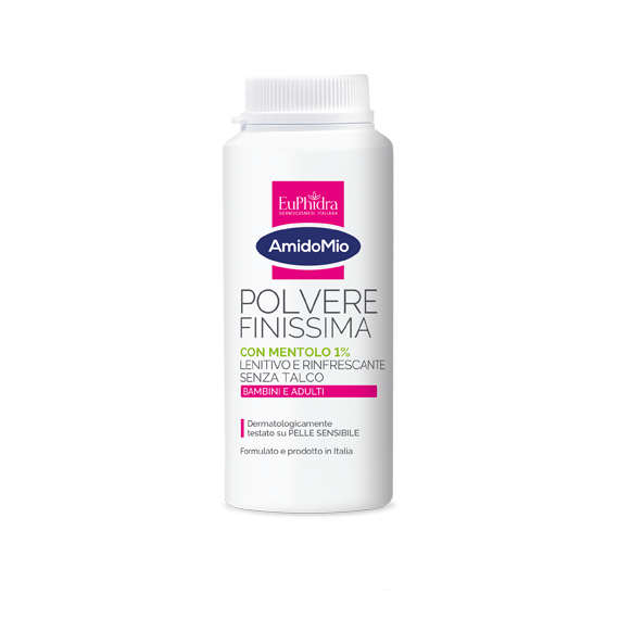 Euphidra - Amido Mio Polvere Finissima Mentolo Rinfrescante Confezione 100 Gr