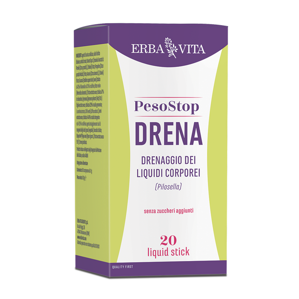 Erbavita - Peso Stop Drena Integratore Drenante Confezione 20 Stick