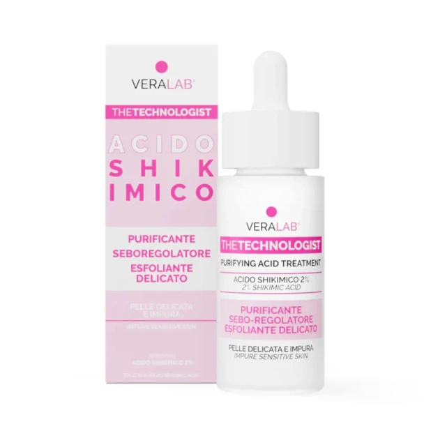 VeraLab The Technologist Acido Shikimico 2% Siero Viso Purificante  Confezione 30 Ml