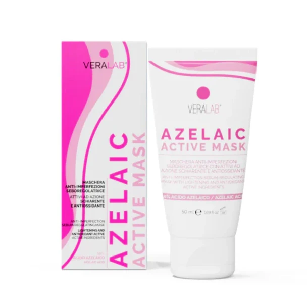 Veralab Azelaic Active Mask Maschera Viso Anti Imperfezioni Pelli Grasse e Miste Confezione 50 Ml