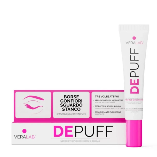 Veralab - Depuff Siero Contorno Occhi Idratante e Rinfrescante Borse e Occhiaie Confezione 15 Ml