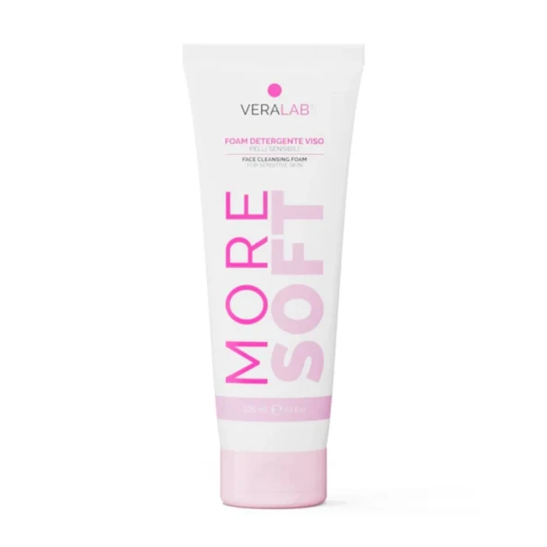 Veralab More Soft Mousse Detergente Viso Lenitivo e Protettivo  Confezione 125 Ml