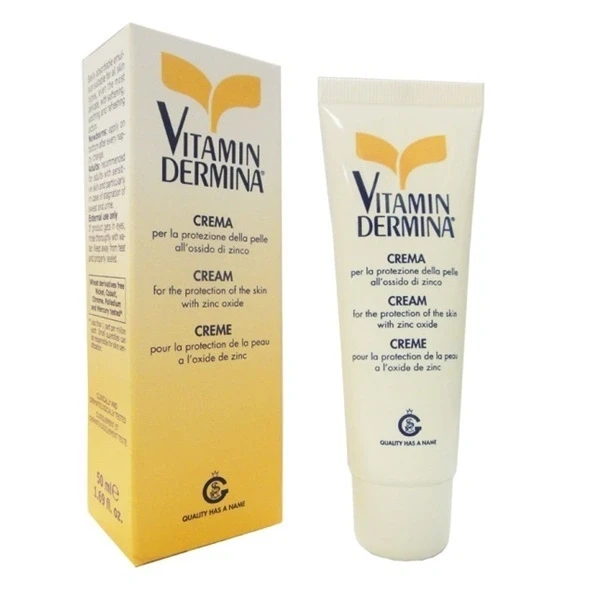 Vitamindermina - Crema All'Ossido Di Zinco Protettiva e Lenitiva Irritazioni Cutanee Confezione 50 Ml (Esaurimento Scorte)
