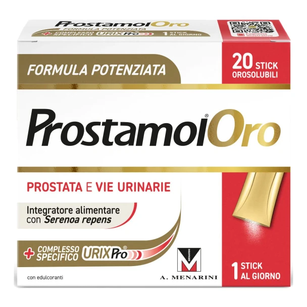 Prostamol - Oro Formula Potenziata Integratore Per Prostata E Vie Urinarie Confezione 20 Stick