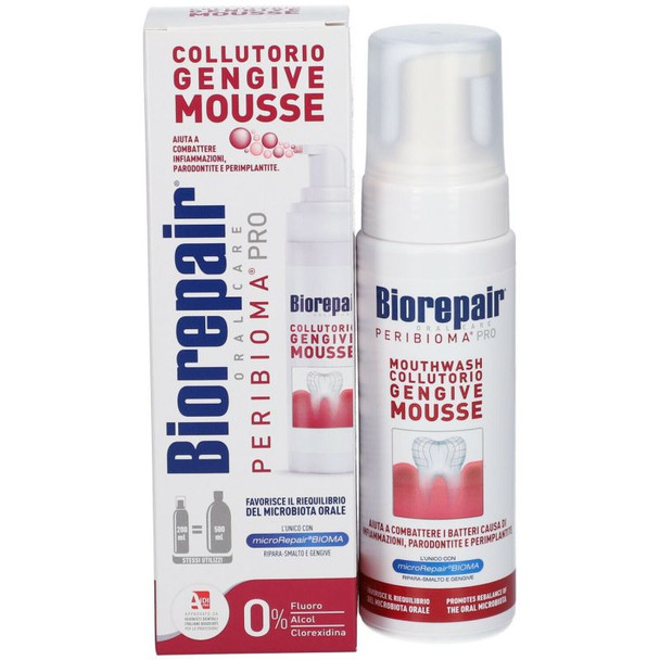 Biorepair - Plus Mousse Dentifricio Colluttorio 2in1 Protezione Gengive Confezione 80 Ml