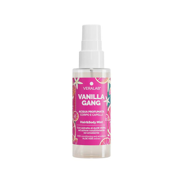 Veralab Acqua Profumata Corpo e Capelli Vaniglia Arancio Bergamotto Confezione 100 Ml