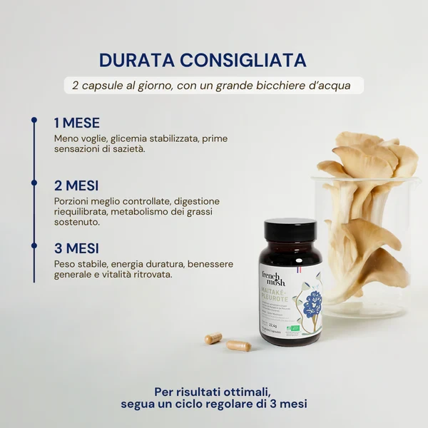 French Mush - Maitake+Pleurotus Bio Perdita Di Peso E Sazietà Confezione 56 Capsule