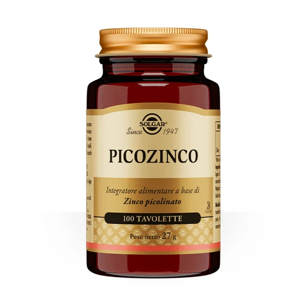 Solgar - Picozinco Integratore Benessere Generale Confezione 100 Tavolette