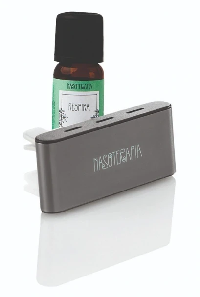 Nasoterapia - Diffusore Auto Grigio Con Sinergia Confezione 2 Pezzi