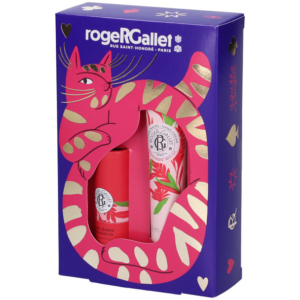 Roger&Gallet - Cofanetto Gingembre Rouge Balsamo Labbra + Crema Mani Confezione 2 Pezzi