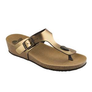 Scholl - Gandia Infradito Tecnologia Bioprint Numero 36 Bronzo Confezione 1 Paio