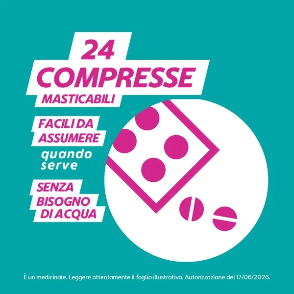 Gaviscon - Bruciore e Indigestione Frutti Rossi Confezione 24 Compresse Masticabili