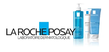 Banner La Roche-Posay dermocosmetica con trattamenti specifici per pelli sensibili e a tendenza patologica