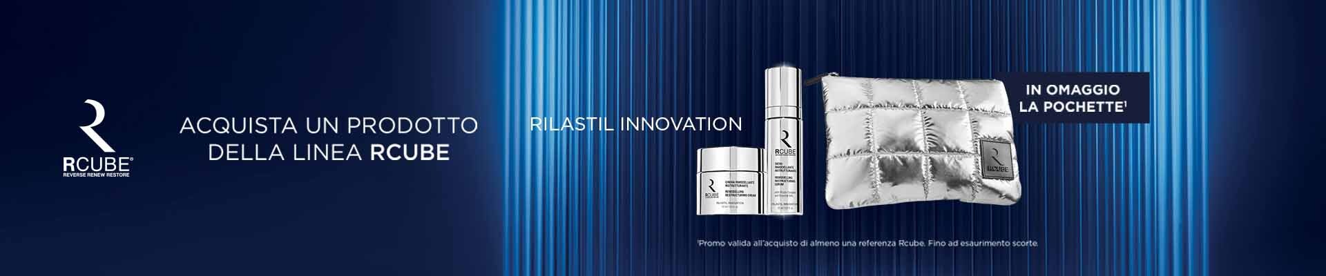 Acquista 1 prodotto linea r cube di rilastil e ottieni in omaggio una pochette