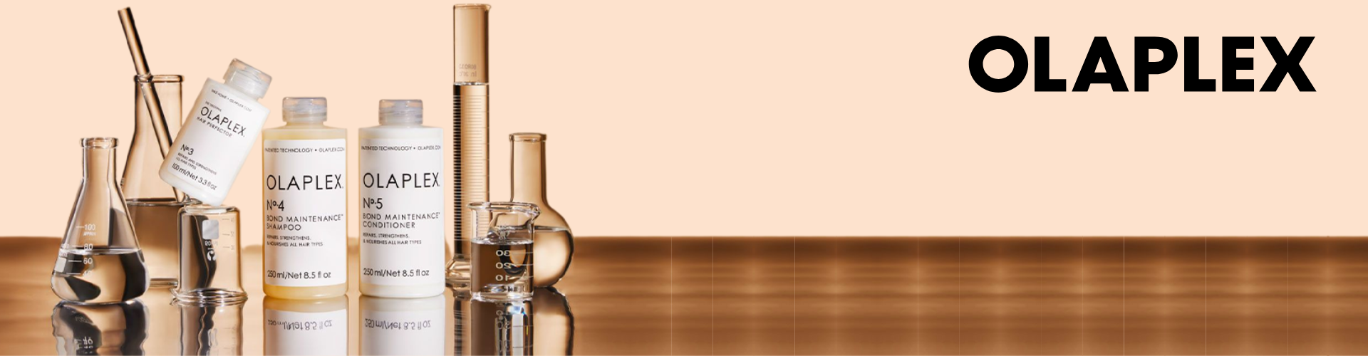 Banner Olaplex: prodotti professionali per la cura e la riparazione dei capelli, trattamenti rinforzanti e rigeneranti per tutti i tipi di capelli.