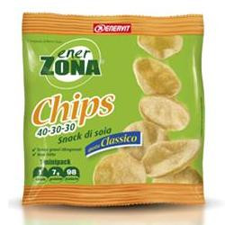Enervit - Enerzona Chips 40-30-30 Classico Snack di Soia Confezione 23 Gr (Scadenza Prodotto 03/2026)