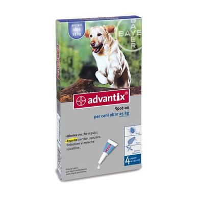 Advantix - Antiparassitario Spot On per Cani 25-40 Kg Confezione 4 Pipette