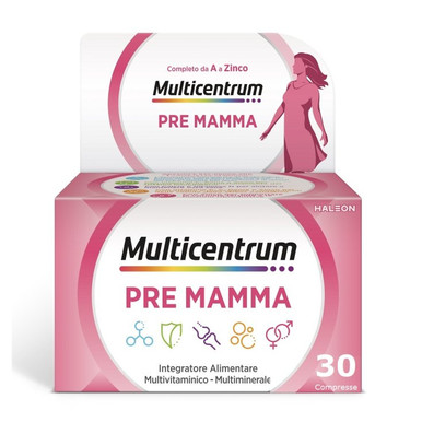 Multicentrum - Mamma PreMamma Multivitaminico Confezione 30 Compresse