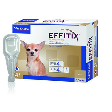 Effitix - Antiparassitario Per Cani 1.5-4kg Confezione 4X0,44 Ml img