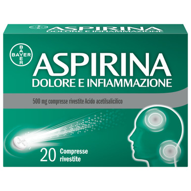 Aspirina - Dolore E Infiammazione Antidolorifico E Antinfiammatorio 20 Compresse