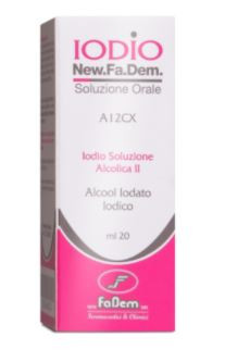 New Fa.Dem. - Iodio Soluzione Cutanea Alcolica II Antisettico Antimicotico Confezione 20 Ml