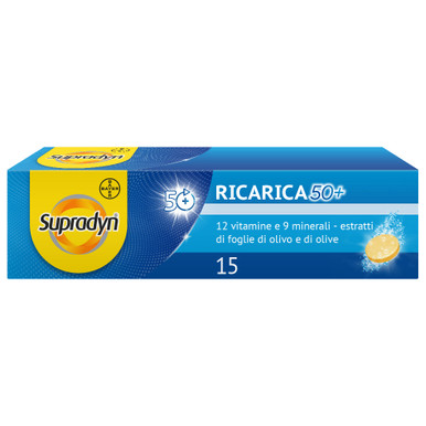 Supradyn - Ricarica 50+ Integratore Vitamine e Minerali 15 Compresse