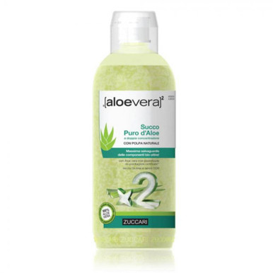 Zuccari - Aloevera2 Succo Puro D'Aloe Integratore Depurativo Concentrazione Confezione 1 Litro