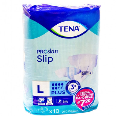 Tena - Slip Plus Pannoloni L Confezione 10 Pezzi