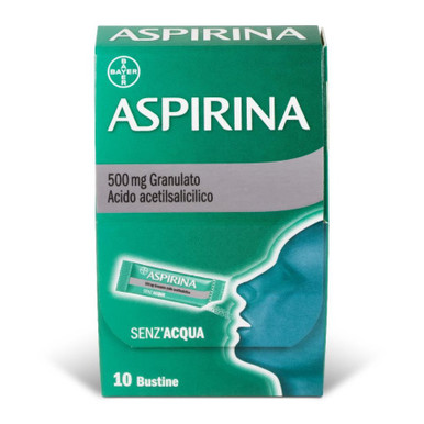 Aspirina - In Granuli Senza Acqua Antidolorifico E Antinfiammatorio 10 Bustine