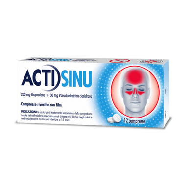 Actisinu - Confezione 12 Compresse 200 Mg+30 Mg