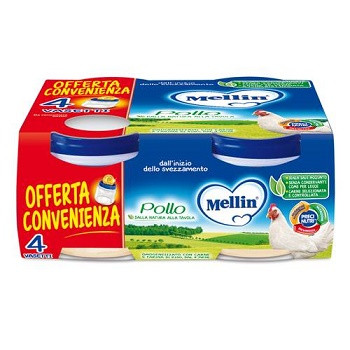 Mellin - Omogeneizzato Pollo Confezione Confezione 4X80 Gr
