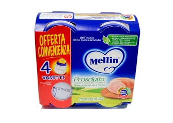 Mellin - Omogeneizzato Prosciutto Confezione 4X80 Gr