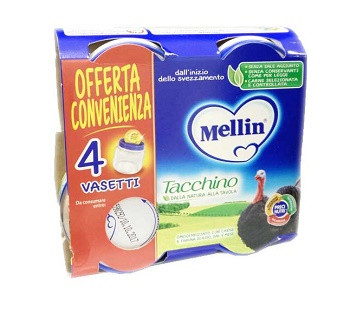 Mellin - Omogeneizzato Tacchino Confezione 4X80 Gr